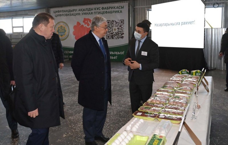 Глава государства посетил птицефабрику Жас-Канат 2006 - «Экономика»